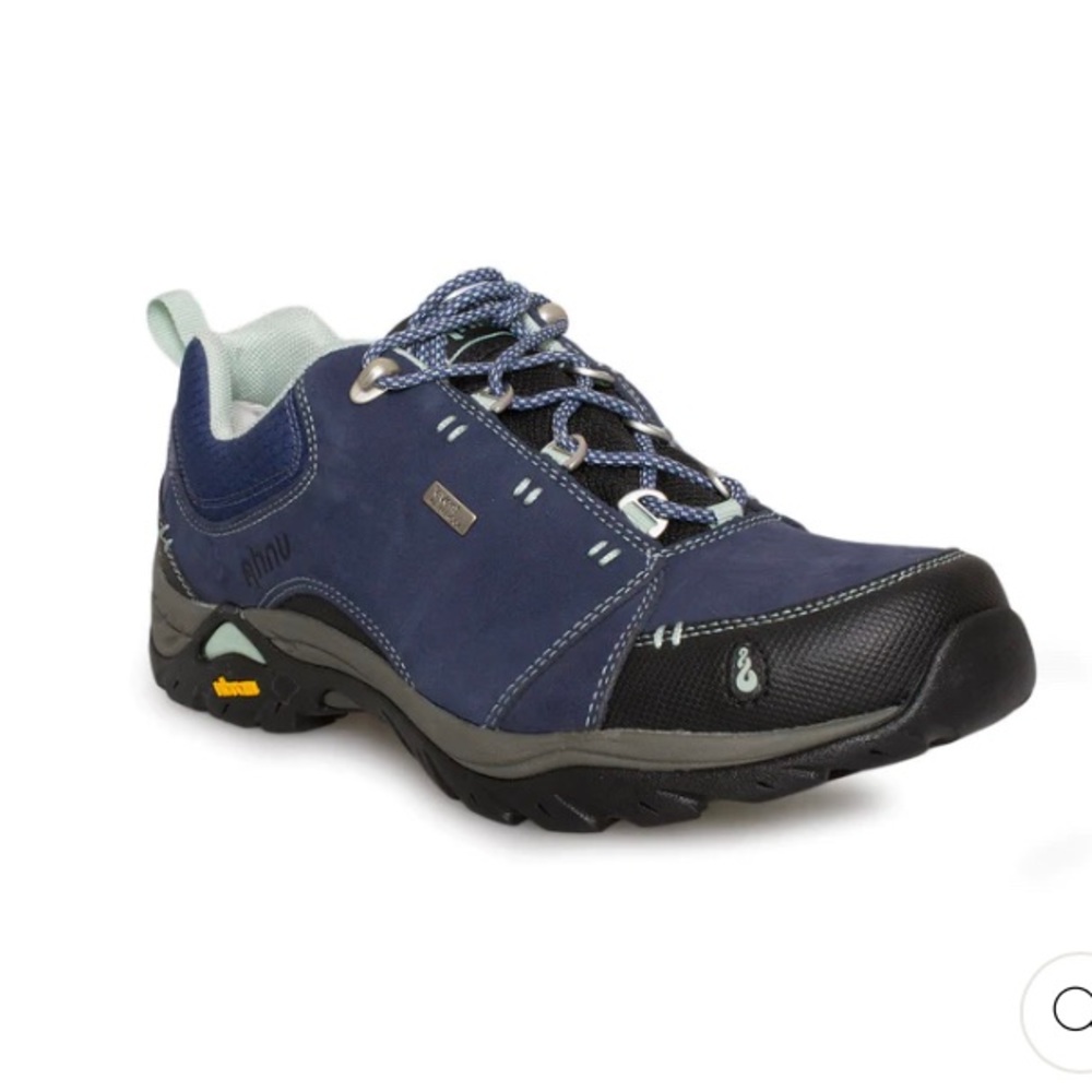 Ahnu Blue and Black Athletic Shoes